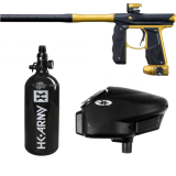 Empire Mini GS Paintball Marker Kit Black Gold Dust w 2 PC Barrel