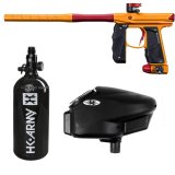 Empire Mini GS Paintball Marker Kit Orange Red Dust w 2 PC Barrel