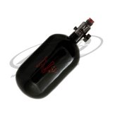 Ninja SL Carbon Fiber Air Tank w/ Adjustable Regulator - 68/4500 - Black/Red