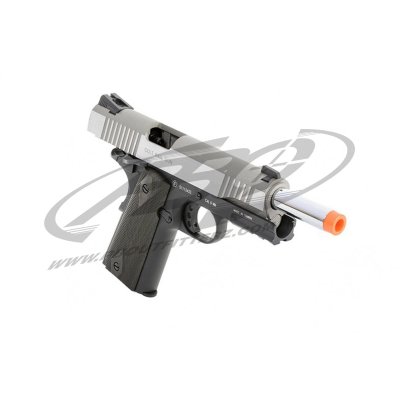 Colt 1911 Rail Pistol Co2 Full Metal Blowback - Silver/Black