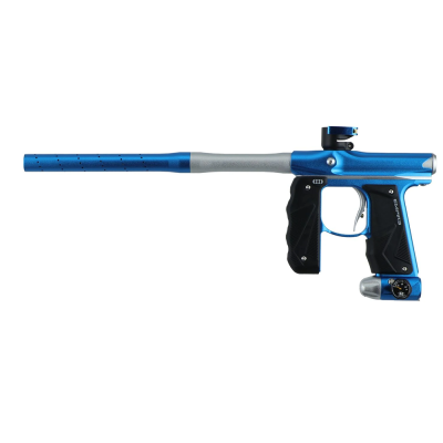 Empire Mini GS Paintball Marker Blue Silver Dust w 2 PC Barrel