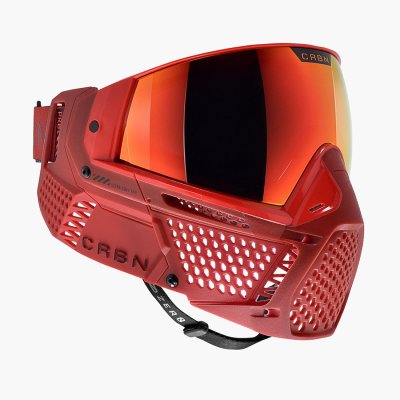 Carbon ZERO PRO Paintball Mask - Cardinal - Less Coverage