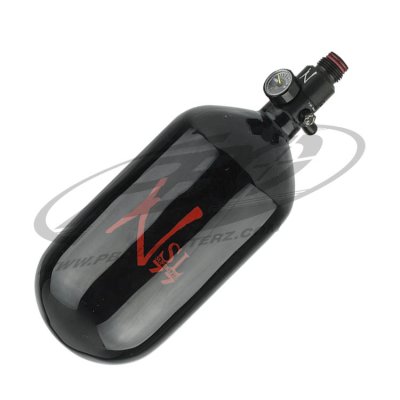 Ninja SL Carbon Fiber Air Tank w/ Adjustable Regulator - 77/4500 - Black/Red