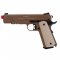 KWA MKII M1911 Full Metal NS2 PTP w/ Railed Frame Airsoft Gas Blowback - Tan